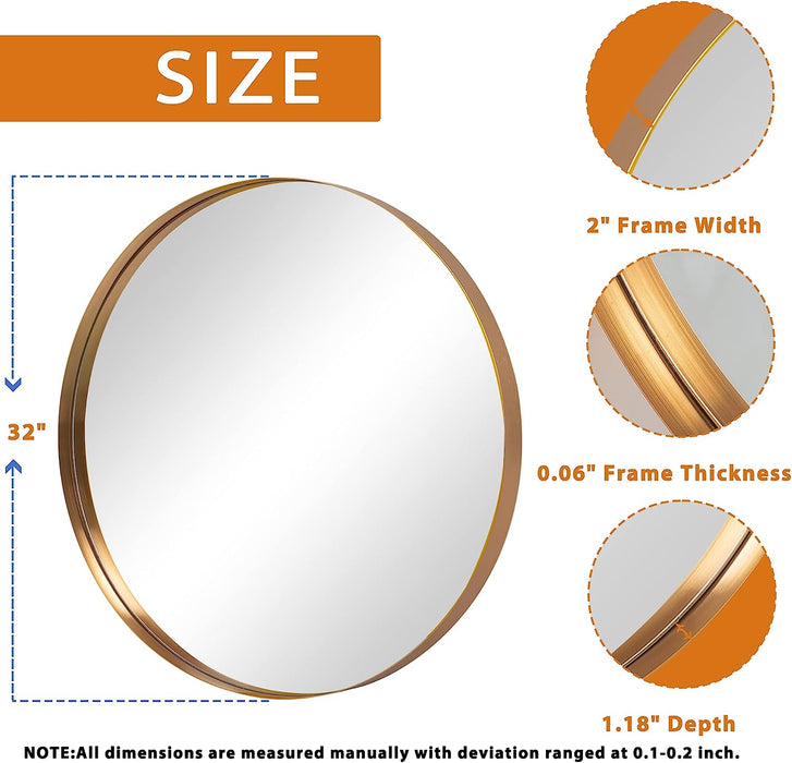 32 Inch round Mirror Circle Mirrors for Wall