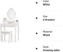 White Bedroom Makeup Table Set