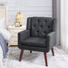 Grey Button-Tufted Accent Chairs for Living Room