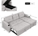 Pull-Out Sectional Sofa Bed with Storage