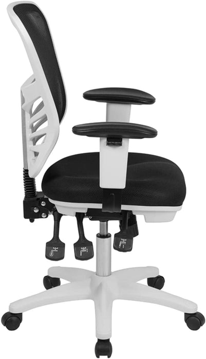 Black Mesh Executive Office Chair with Adjustable Arms