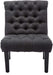 Gray Armless Accent Chair with Wood Legs