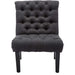 Gray Armless Accent Chair with Wood Legs