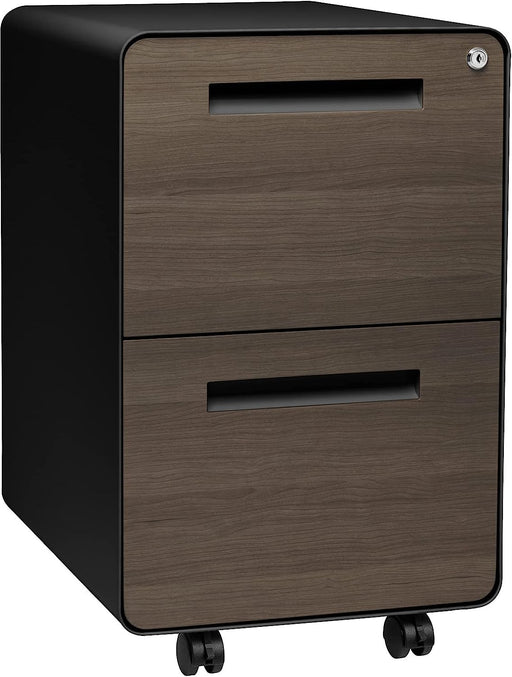 Modern Mobile File Cabinet with 2 Drawers