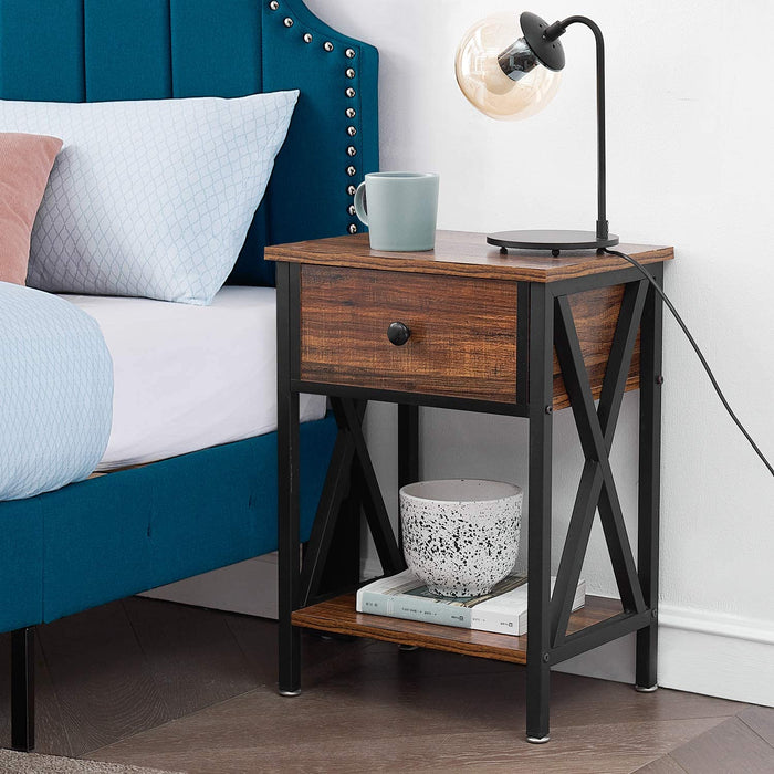 Versatile X-Design Brown Nightstand