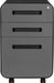 Commercial-Grade 3-Drawer File Cabinet (Black/Grey)