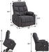 Power Lift Recliner Chair with Massage and Heat, Gray, Electric