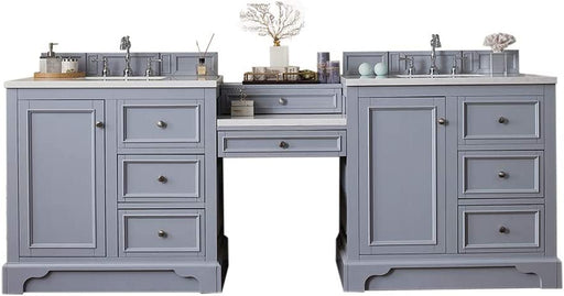 Double Vanity Set with Silver Gray Finish