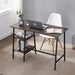 Industrial Style Writing Desk with Storage Shelves