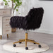 Soft Faux Fur Swivel Chair for Home Office