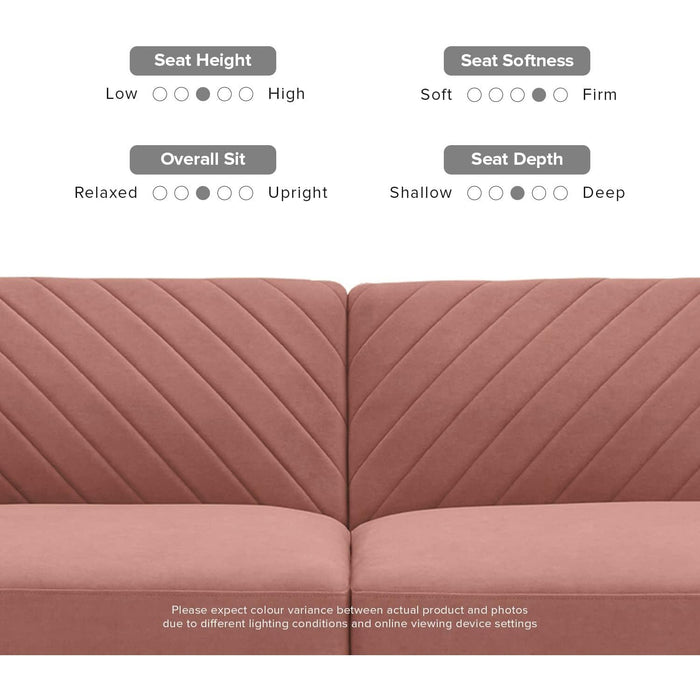 Chloe Futon Sofa Bed with Tapered Legs