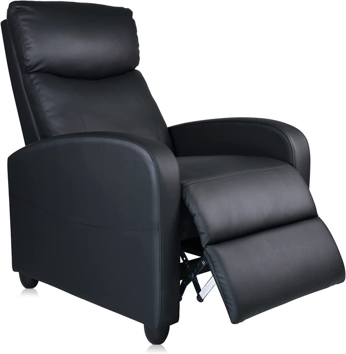 Leather reading chair discount recliner