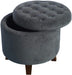 Velvet Tufted Ottoman with Storage for Home Decor