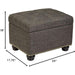 Modern Gray Ottoman with Storage Space