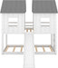 Twin Wooden House Bunk Bed W/ Slide, White