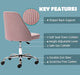 Modern Mauve Pink Rolling Desk Chair