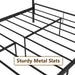 Twin over Full Metal Bunk Bed with Guard Rail & Ladder