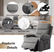 Grey Linen Electric Power Lift Recliner with Massage & Heat