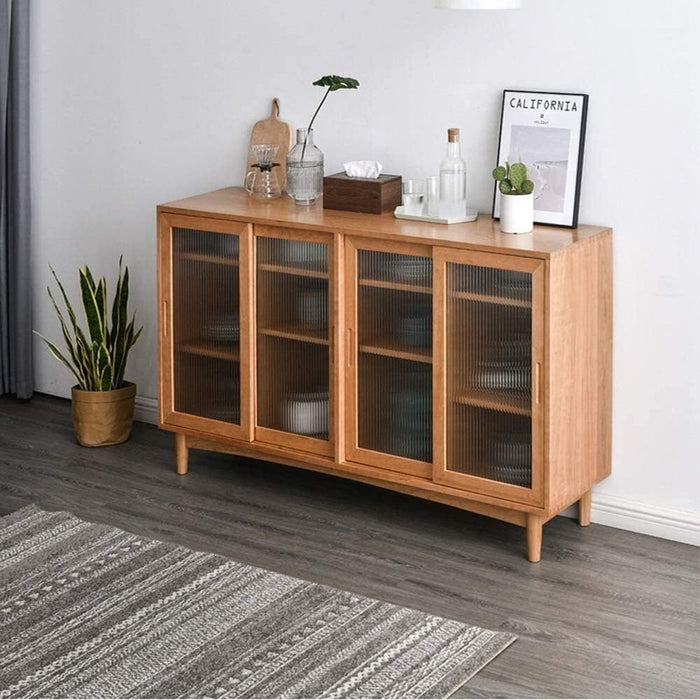 Wood Accent Sideboard Buffet Server
