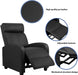 Recliner Chair, Home Theater Seating, Black, Padded Cushion