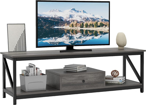 55 Inch TV Stand with Storage and Industrial Style