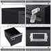 Black 3-Drawer Locking File Cabinet for Home Office