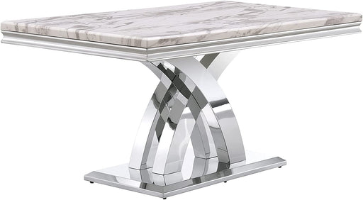 White and Grey Modern Luxury Dining Table for 4-6