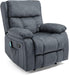 Lindale Massage Recliner, Wood, Charcoal + Black