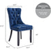 Blue Velvet Upholstered Dining Chairs Set of 6