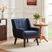 Set of 2 Comfy Accent Chairs, Dark Blue