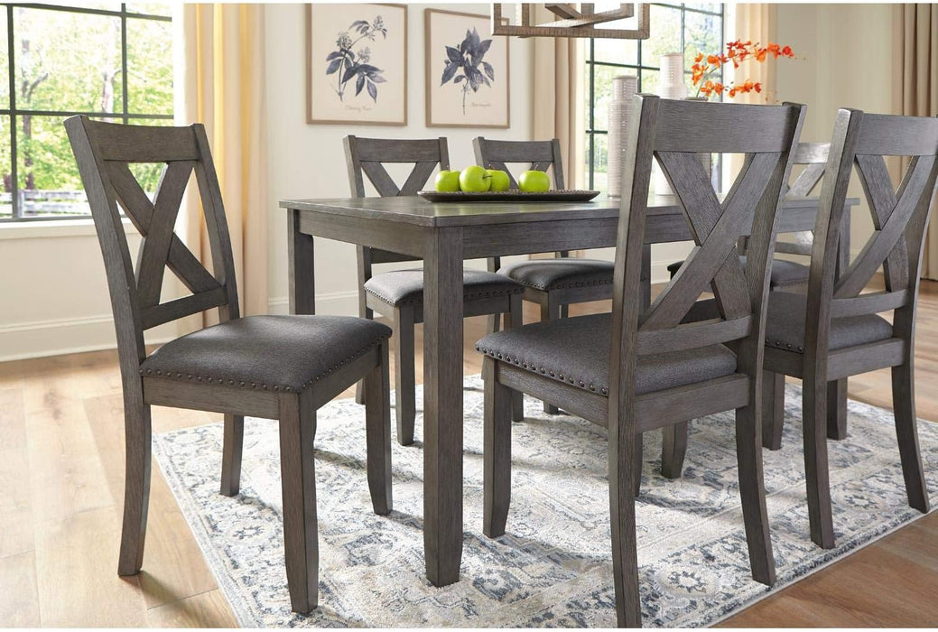 Gray Caitbrook Rustic 7-Piece Dining Set