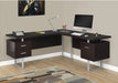 Computer Desk 70″L, Left/Right Facing, Cappuccino