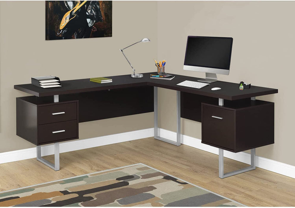 Computer Desk 70″L, Left/Right Facing, Cappuccino