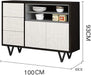 Contemporary Style Entryway Serving Storage Cabinet