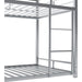 Silver Triple Metal Bunk Bed with Detachable Feature