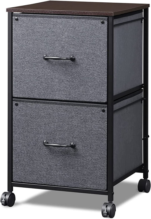 Rolling File Cabinet for Home Office, Dark Grey