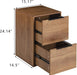 Vertical 2-Drawer Wooden File Cabinet for Home Office