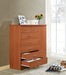 Jumbo 7-Drawer Chest with Hanging Rod, Cherry