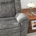 Zubaida Sofa (Glider & Motion) - - 2-Tone Gray Velvet.