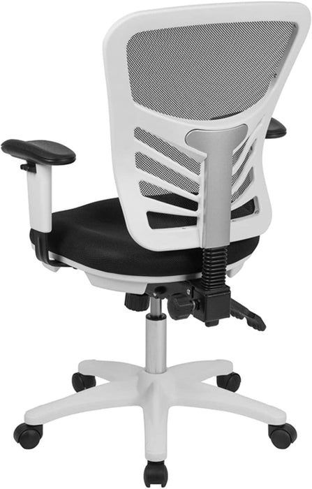 Black Mesh Executive Office Chair with Adjustable Arms