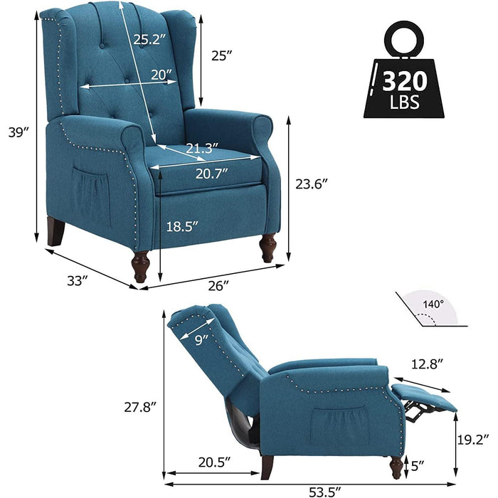 Wingback Recliner Chair with Massage and Heat (Vintage)