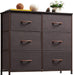 Coffee Brown/Dark Walnut 6 Drawer Wide Dresser