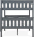 Full over Full Bunk Bed W/ USB Port, Gray