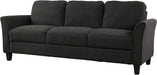 Practical Harper & Bright Designs 3-Piece Living Room Sectional Sofa Set Modern Style Button Tufted Arm Chair Loveseat Sofa Sectional Couch Set with Tufted Cushions Grey