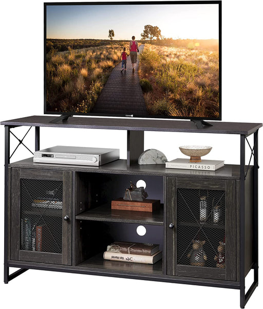 55 Inch TV Stand with Storage, Industrial Farmhouse Style