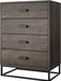 Chest of Drawers, Dark Brown, Wood, Easy Assembly