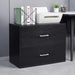 Black Wood File Cabinet for Home Office