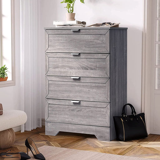 4-Drawer Farmhouse Dresser, Wash Grey