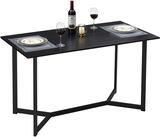 Black Dining Table, Seats 4-6, Industrial Style