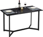 Black Dining Table, Seats 4-6, Industrial Style